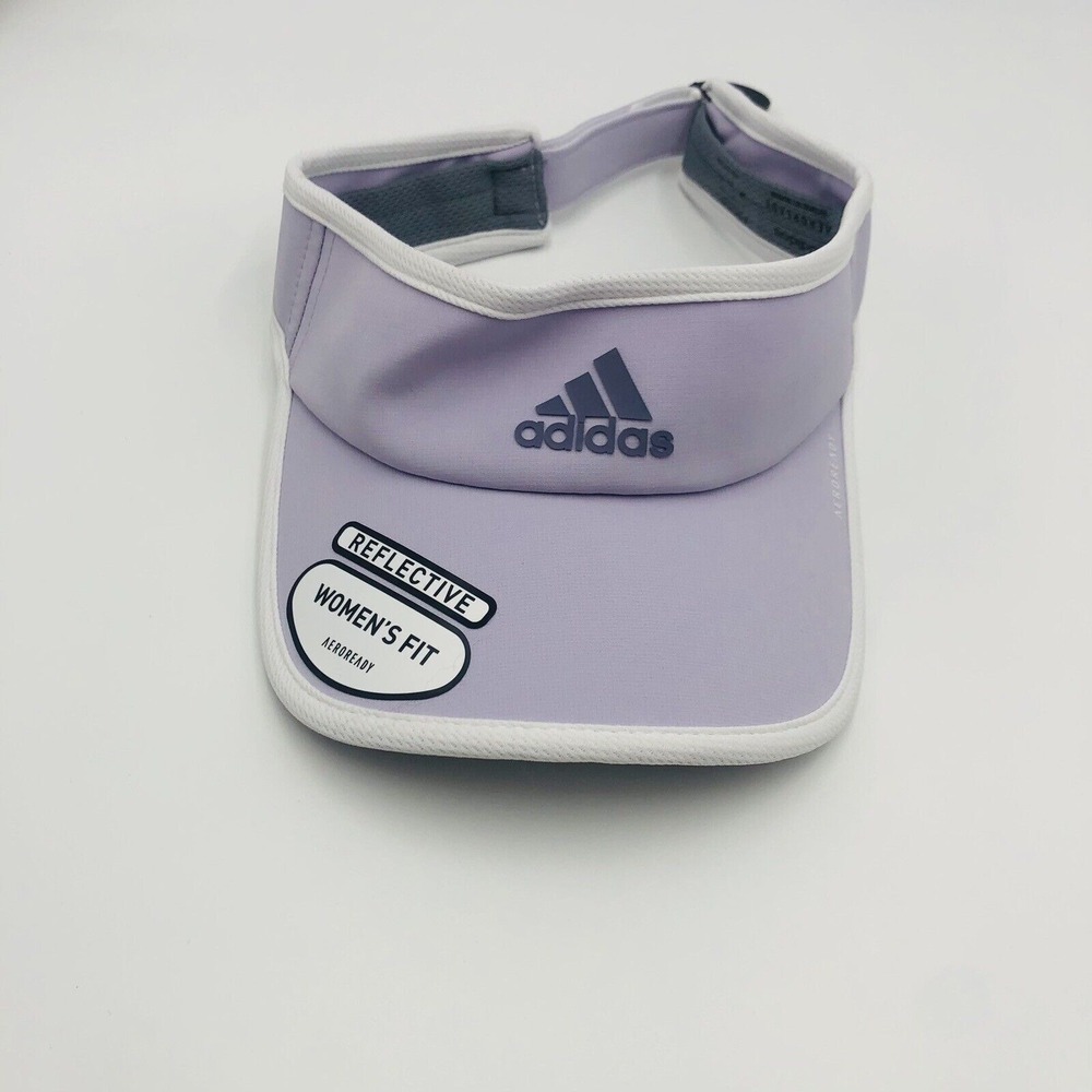 Adidas Aeroready Womens Reflective Visor Lavender Purple White 979487-U NEW - Picture 3 of 5